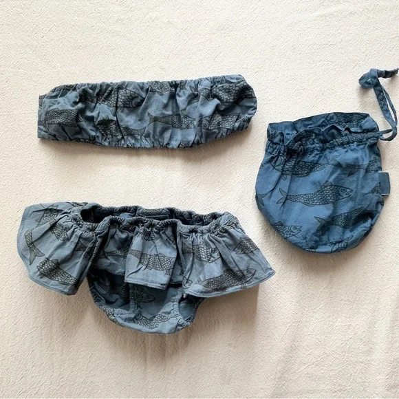 Bonton 6Y Fish Pattern Bikini - Picture 1 of 5